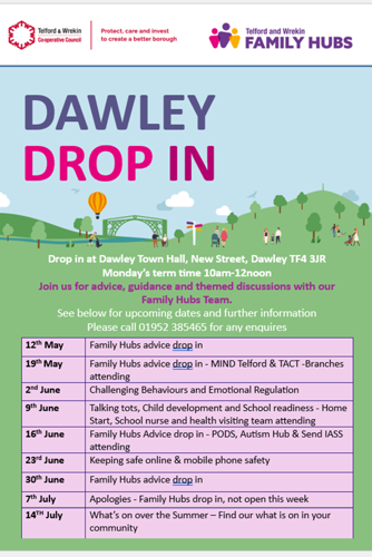 Drop In Flyer - Dawley Town Hall