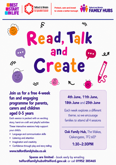 Read talk and create - flyer