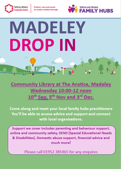 Madeley drop in dates